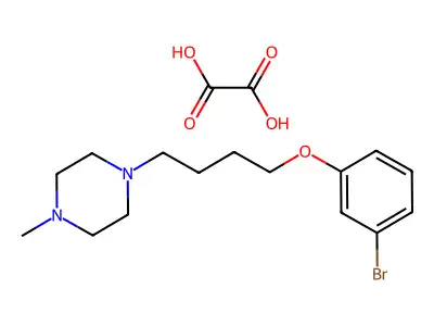 1-[4-(3-Bromophenoxy)butyl]-4-methylpiperazine;oxalic acid structure