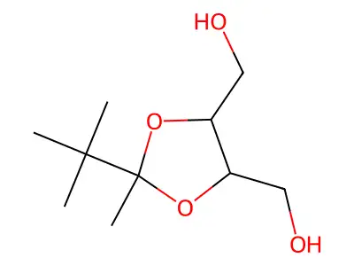 [2-Tert-butyl-5-(hydroxymethyl)-2-methyl-1,3-dioxolan-4-yl]methanol structure