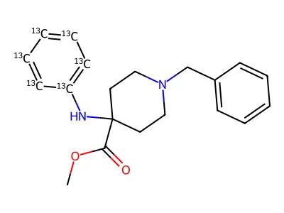 Methyl 1-benzyl-4-(phenylamino)piperidine-4-carboxylate structure