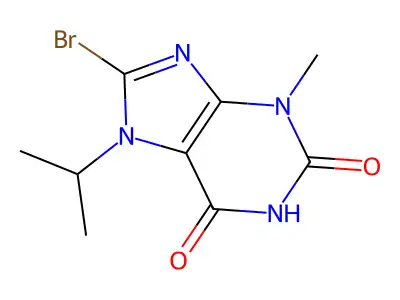 8-Bromo-3-methyl-7-propan-2-ylpurine-2,6-dione structure