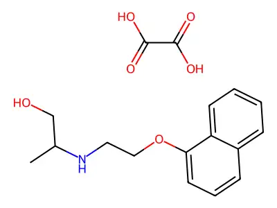 2-(2-Naphthalen-1-yloxyethylamino)propan-1-ol;oxalic acid structure