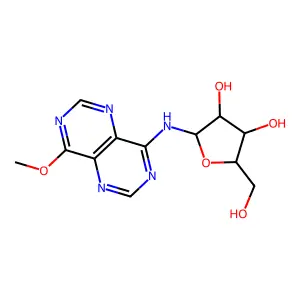 4-Methoxy-8-(ribofuranosylamino)pyrimido(5,4-d)pyrimidine structure