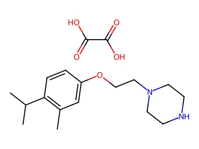 1-[2-(3-Methyl-4-propan-2-ylphenoxy)ethyl]piperazine;oxalic acid structure
