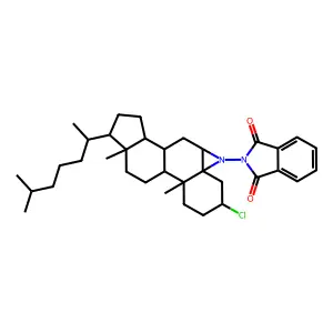 3beta-Chloro-5alpha-cholestano(5,6-b)-N-phthalimidoaziridine structure