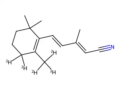 3-Methyl-5-(2,6,6-trimethylcyclohexen-1-yl)penta-2,4-dienenitrile structure