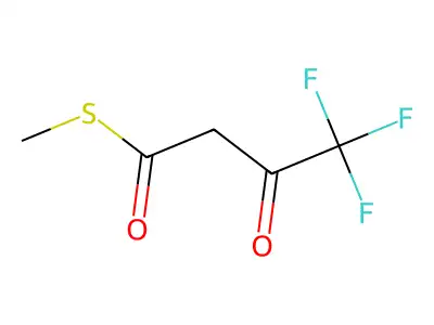 S-methyl 4,4,4-trifluoro-3-oxobutanethioate structure
