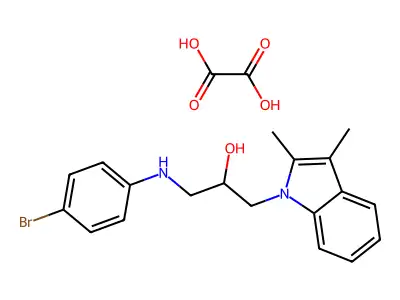 1-((4-bromophenyl)amino)-3-(2,3-dimethyl-1H-indol-1-yl)propan-2-ol oxalate structure