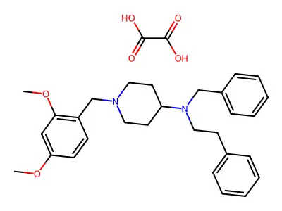 N-benzyl-1-(2,4-dimethoxybenzyl)-N-(2-phenylethyl)-4-piperidinamine oxalate structure