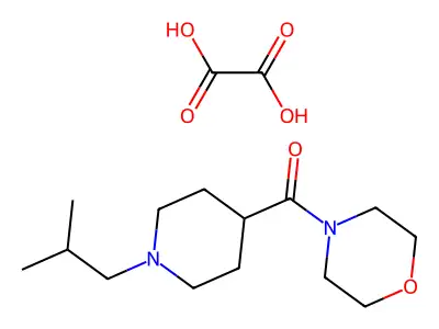 [1-(2-Methylpropyl)piperidin-4-yl]-morpholin-4-ylmethanone;oxalic acid structure