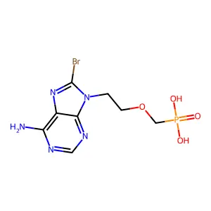 Phosphonic acid, [[2-(6-amino-8-bromo-9H-purin-9-yl)ethoxy]methyl]- structure