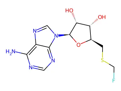 5'-Deoxy-5'-((monofluoromethyl)thio)adenosine structure