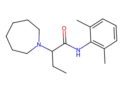 1H-Azepine-1-acetamide, hexahydro-N-(2,6-dimethylphenyl)-alpha-ethyl- structure