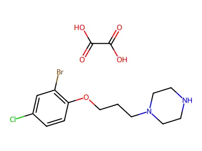 1-[3-(2-Bromo-4-chlorophenoxy)propyl]piperazine;oxalic acid structure