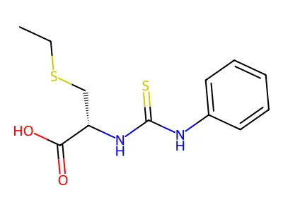 Phenylthiocarbamyl-S-ethylcysteine structure