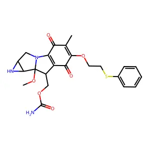 6-(2-(Phenylthio)ethoxy)-6-deaminomitomycin C structure