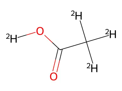 (2H3)acetic (2H)acid structure
