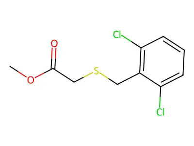 Methyl 2-[(2,6-dichlorobenzyl)thio]acetate structure
