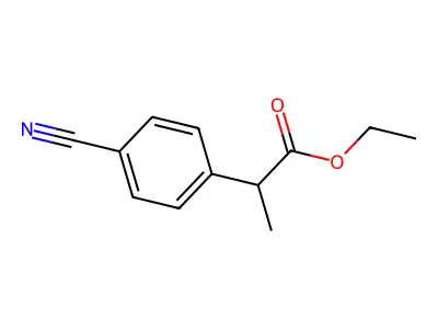 Ethyl 2-(4-cyanophenyl)propanoate structure