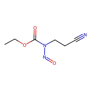 2-(N-乙氧羰基-N-亚硝氨基)丙腈 structure