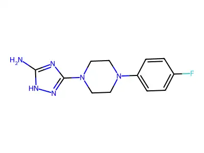 3-[4-(4-fluorophenyl)piperazin-1-yl]-1H-1,2,4-triazol-5-amine structure