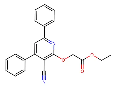 Ethyl 2-[(3-cyano-4,6-diphenyl-2-pyridinyl)oxy]acetate structure