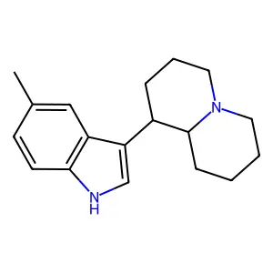 2H-Quinolizine, octahydro-1-(5-methyl-1H-indol-3-yl)- structure