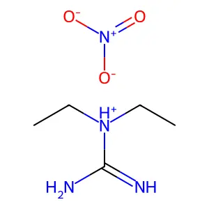 氨基(二乙氨基)甲亚铵硝酸盐 structure