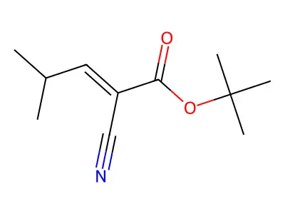 Tert-butyl 2-cyano-4-methylpent-2-enoate structure