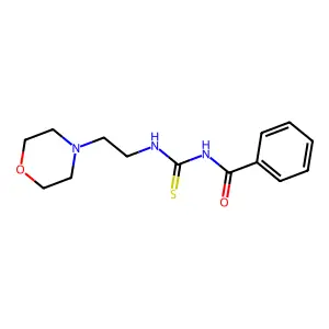 N-benzoyl-N'-(2-morpholinoethyl)thiourea structure