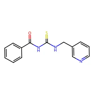 N-(3-吡啶基甲基氨基硫代羰基)苯甲酰胺 structure