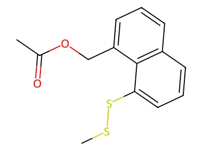 1-Naphthalenemethanol, 8-(methyldithio)-, acetate structure