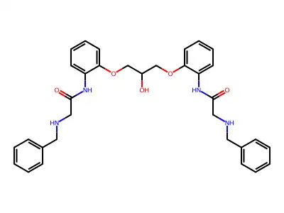 Acetamide, N,N'-((2-hydroxy-1,3-propanediyl)bis(oxy-2,1-phenylene))bis(2-((phenylmethyl)amino)- structure