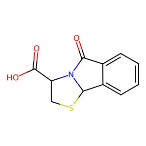5-Oxo-2,3,5,9b-tetrahydrothiazolo[2,3-a]isoindole-3-carboxylic acid structure
