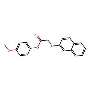 4-Methoxyphenyl (2-naphthyloxy)acetate structure