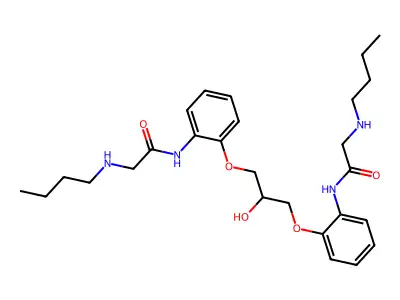 Acetamide, N,N'-((2-hydroxy-1,3-propanediyl)bis(oxy-2,1-phenylene))bis(2-(butylamino)- structure