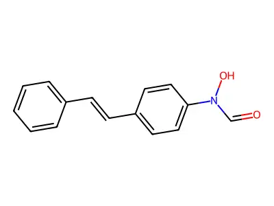 N-羟基-N-[4-(2-苯乙烯基)苯基]甲酰胺 structure