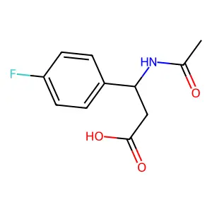 (3S)-3-乙酰氨基-3-(4-氟苯基)丙酸 structure