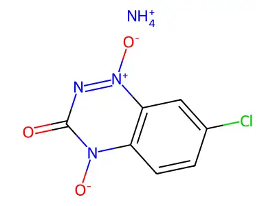 7-Chloro-1,3-dioxo-1lambda~5~,2,4-benzotriazin-2-ium-4(3H)-olate--ammonia (1/1) structure
