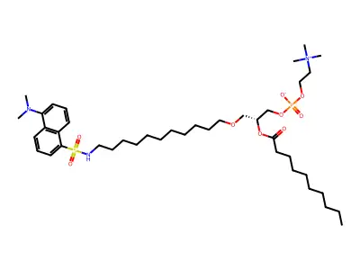 1-O-(N-Dansyl-11-amino-1-undecyl)-2-O-decanoylphosphatidylcholine structure