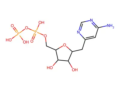 6-(Ribofuranosylmethyl)-4-pyrimidinamine-5'-diphosphate structure