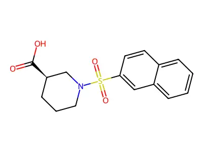 1-(Naphthalene-2-sulfonyl)piperidine-3-carboxylic acid structure