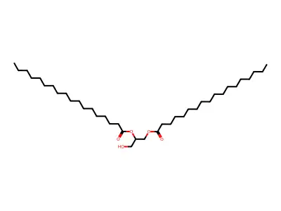 (2-Hydroxy-1-octadecanoyloxy-ethyl) octadecanoate structure