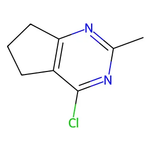 4-chloro-2-methyl-5H,6H,7H-cyclopenta(d)pyrimidine structure