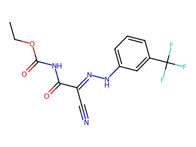 ethyl N-(2-cyano-2-{2-[3-(trifluoromethyl)phenyl]hydrazono}acetyl)carbamate structure