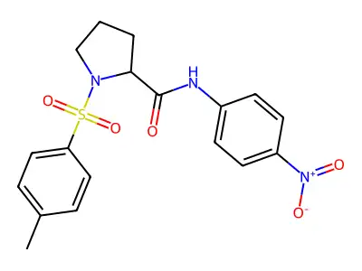1-(4-methylphenyl)sulfonyl-N-(4-nitrophenyl)pyrrolidine-2-carboxamide structure