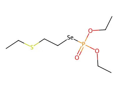 Phosphoroselenoic acid, O,O-diethyl Se-(2-(ethylthio)ethyl) ester structure