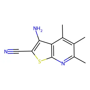 3-Amino-4,5,6-trimethylthieno[2,3-b]pyridine-2-carbonitrile structure