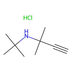3-Butyn-2-amine, N-(tert-butyl)-2-methyl-, hydrochloride structure