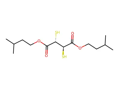 Di-(isoamyl)dimercaptosuccinate structure