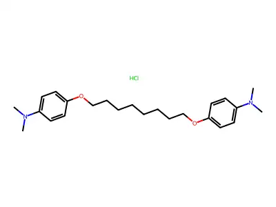 Aniline, 4,4'-(octamethylenedioxy)bis(N,N-dimethyl-, hydrochloride structure